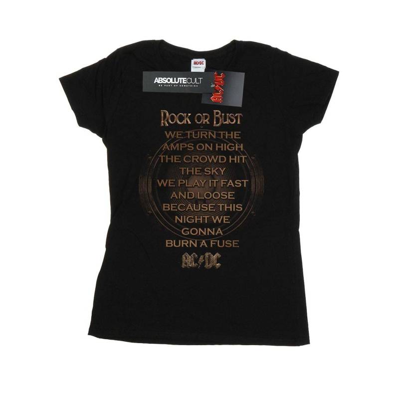 Acdc Rock Or Bust Lyrics Tshirt Damen Schwarz L von AC/DC