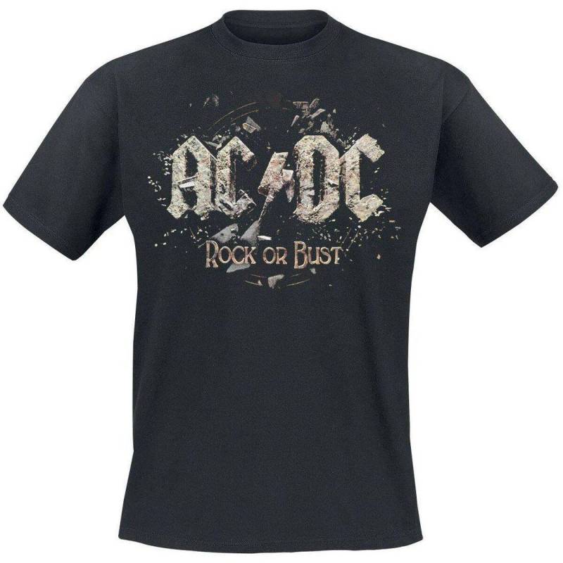 Acdc Rock Or Bust Tshirt Damen Schwarz XL von AC/DC