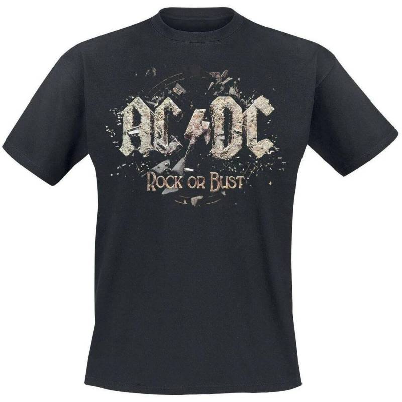 Acdc Rock Or Bust Tshirt Damen Schwarz XXL von AC/DC