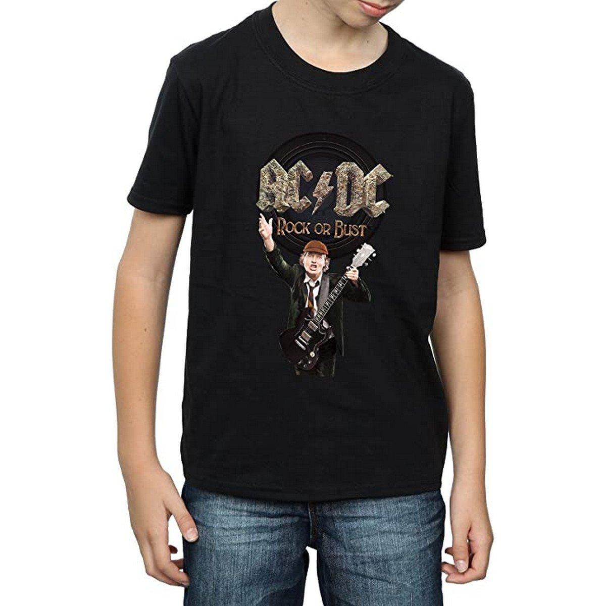 Acdc Rock Or Bust Tshirt Jungen Schwarz 116 von AC/DC