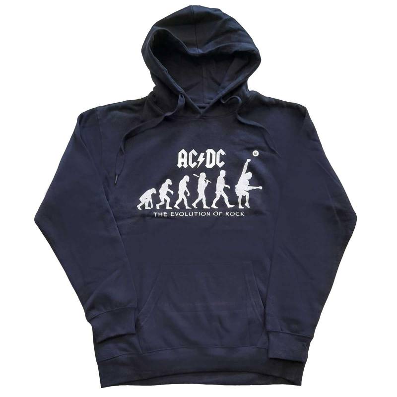 Acdc The Evolution Of Rock Hoodie Zum Überziehen Damen Marine L von AC/DC