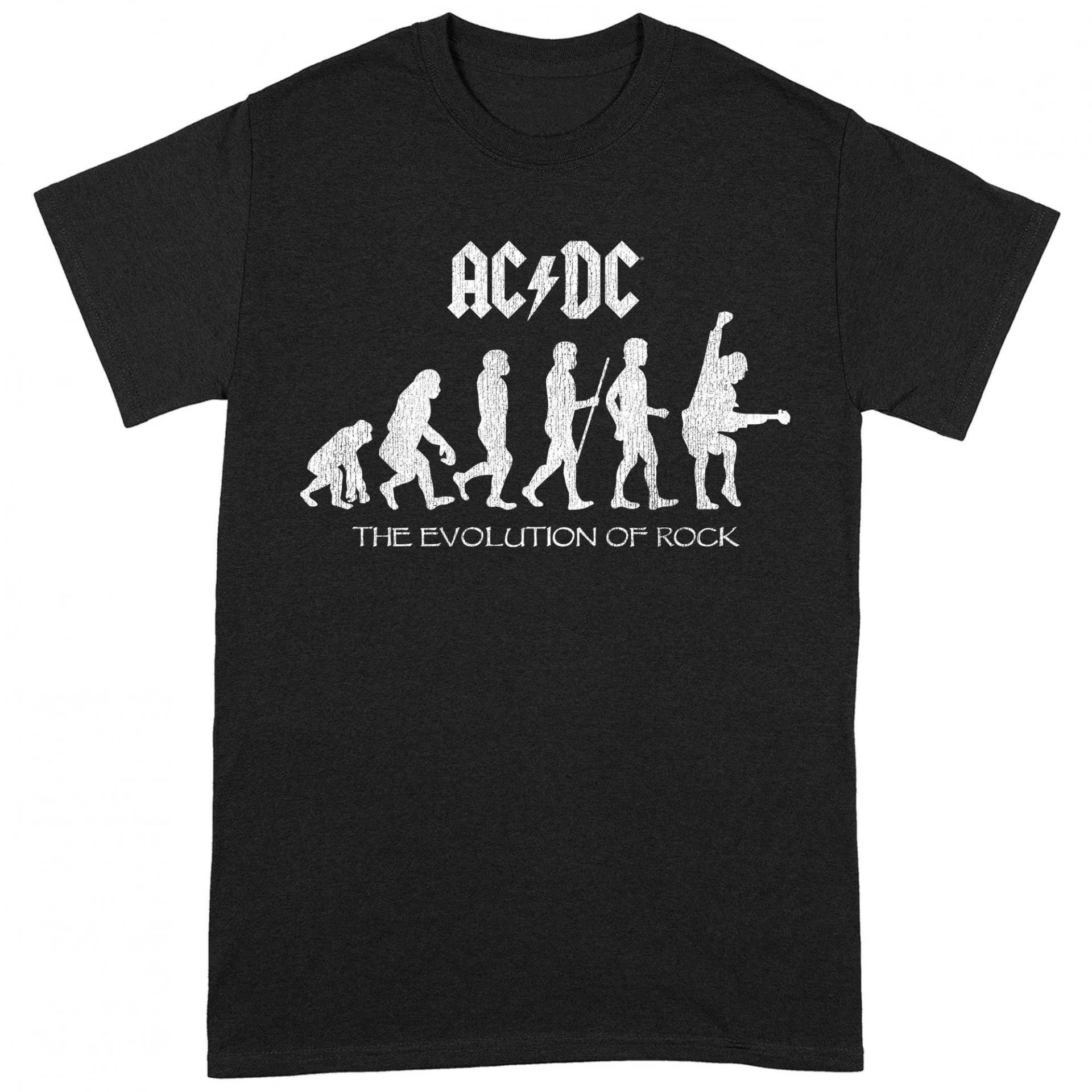 Acdc The Evolution Of Rock Tshirt Damen Schwarz S von AC/DC