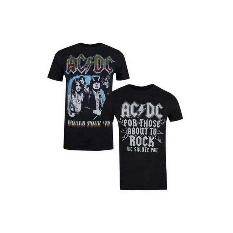 Acdc Tshirt (2erpack) Herren Schwarz XL von AC/DC