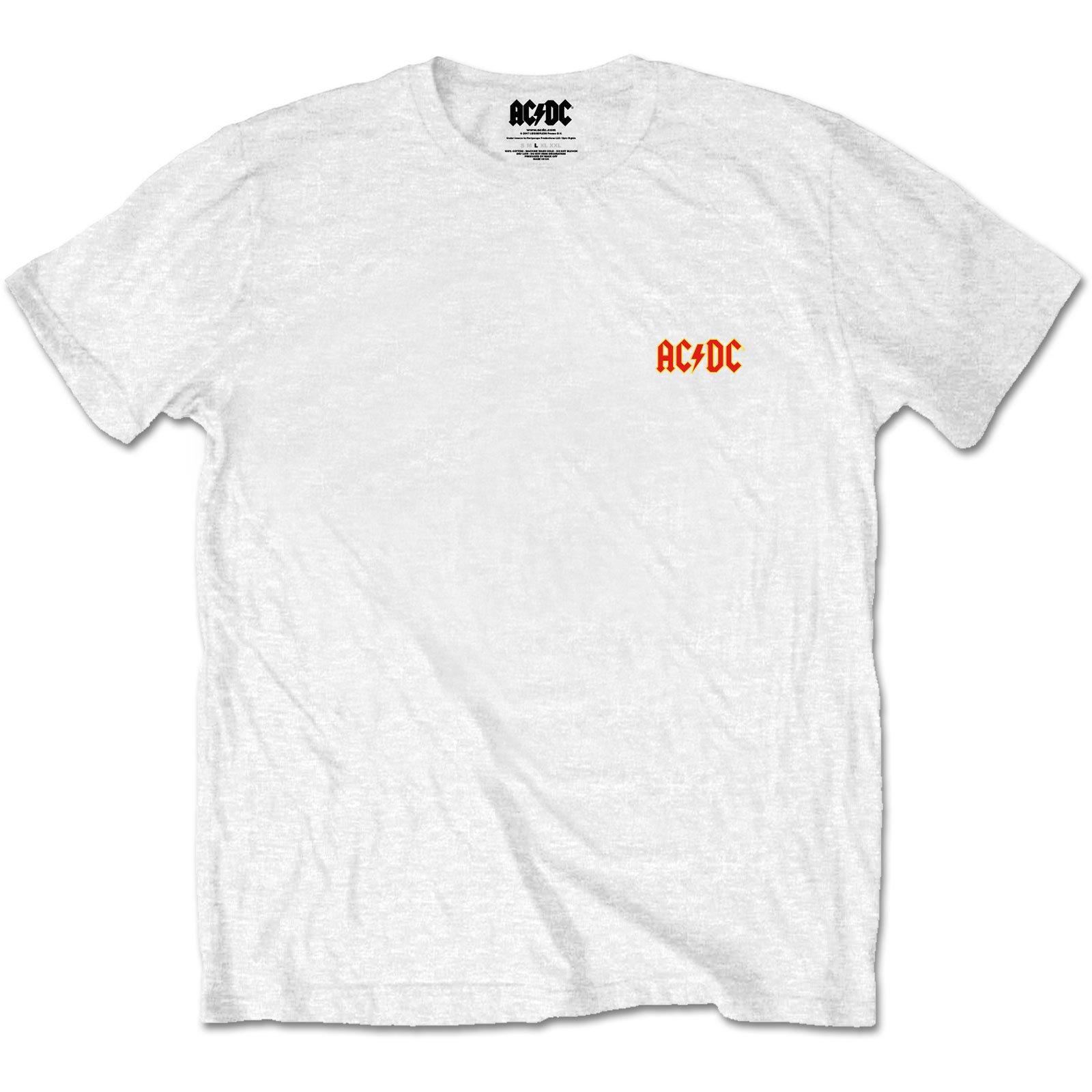 Acdc Tshirt Logo Damen Weiss S von AC/DC