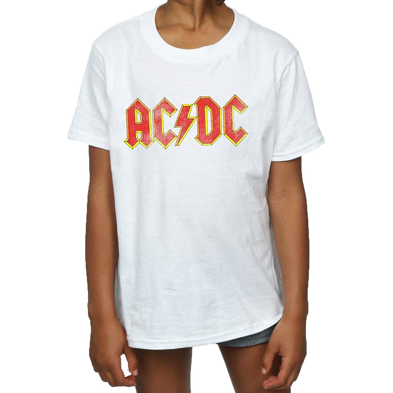 Acdc Tshirt Mädchen Weiss 128 von AC/DC