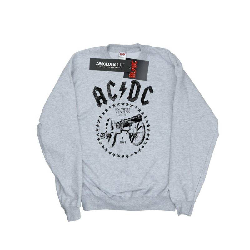 Acdc We Salute You Cannon Sweatshirt Damen Grau L von AC/DC