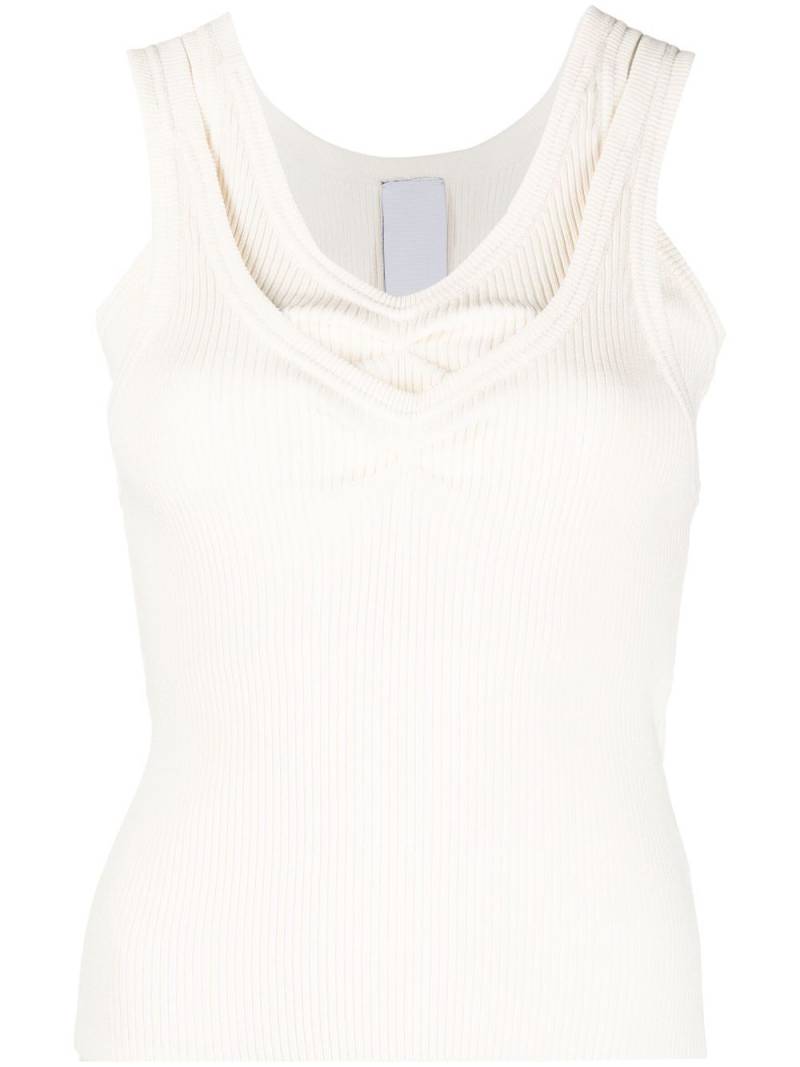 AC9 layered-design sleeveless knit top - Neutrals von AC9