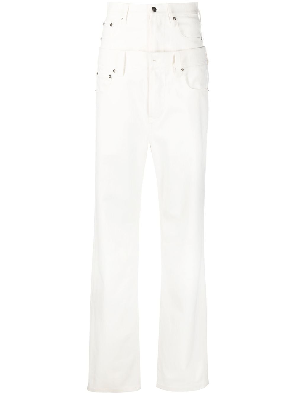 AC9 panelled high-waisted trousers - White von AC9