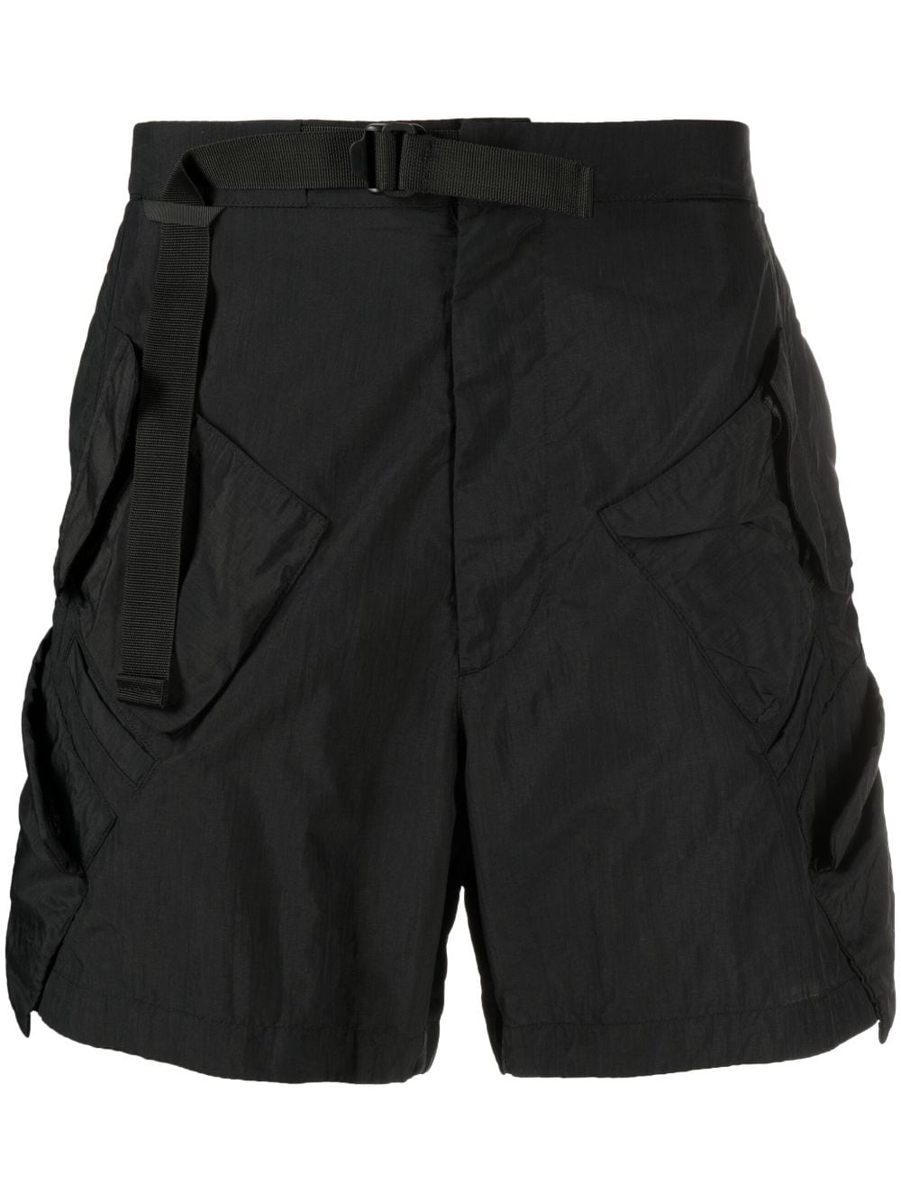 ACRONYM strap-detailing high-waisted shorts - Black von ACRONYM