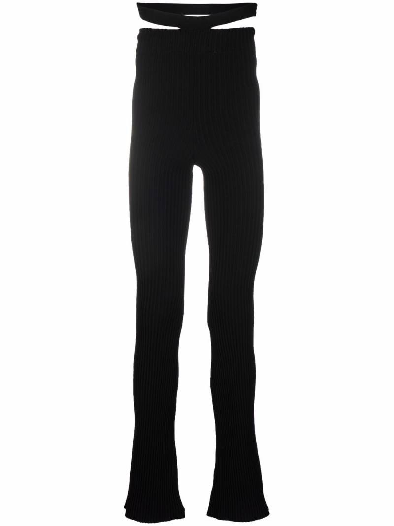 ANDREĀDAMO high-waisted flared pants - Black von ANDREĀDAMO