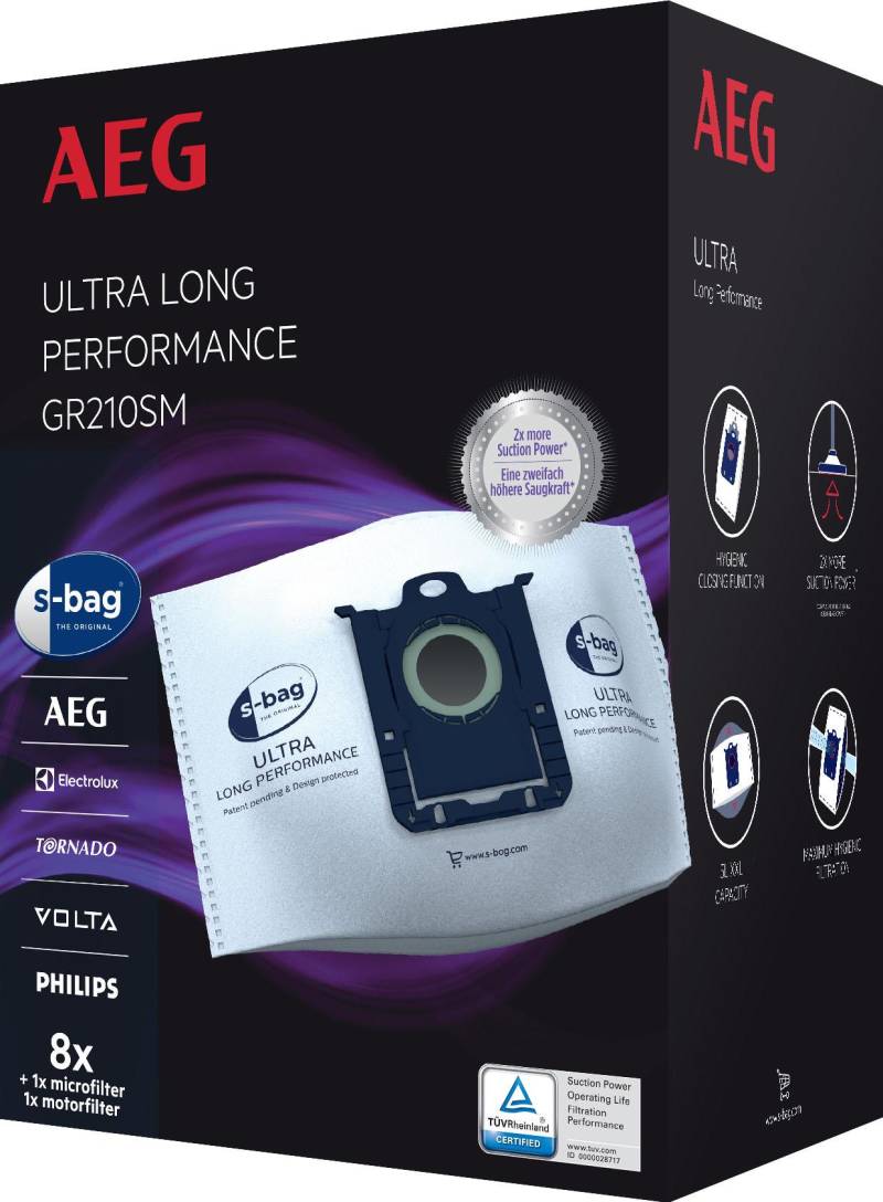 AEG Staubsaugerbeutel »s-bag Megapack für AEG VX9 GR210SM«, 5l Füllmenge von AEG