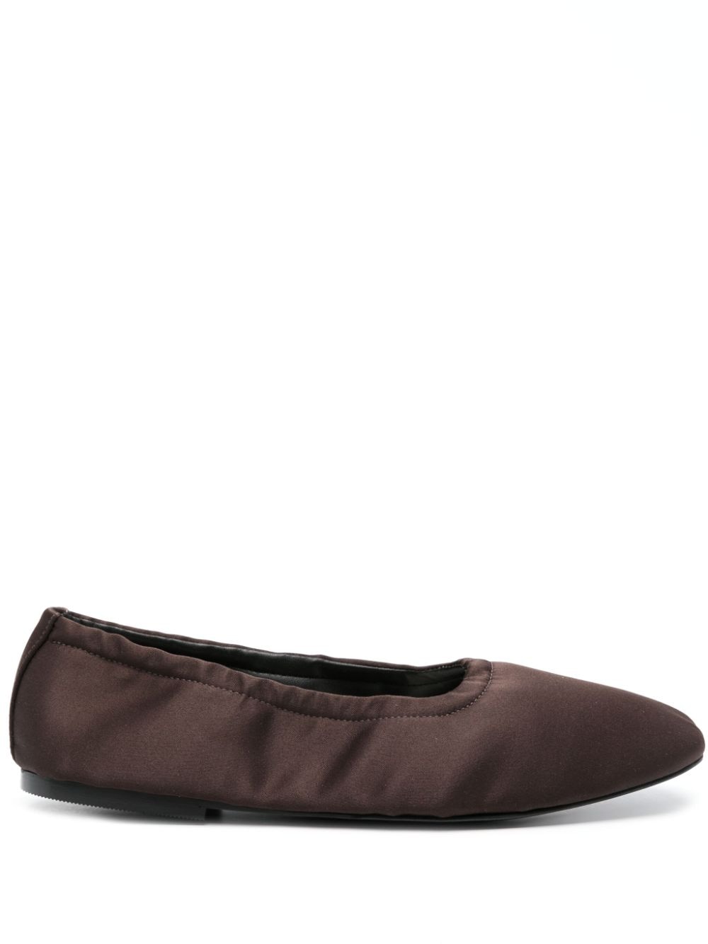 AERA Carla satin ballerina shoes - Brown