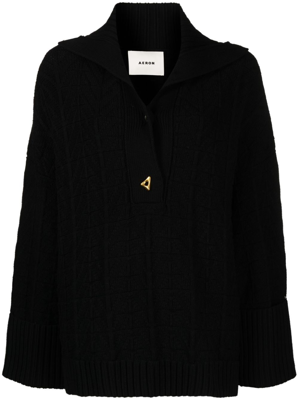 AERON Baker chevron-jacquard jumper - Black von AERON