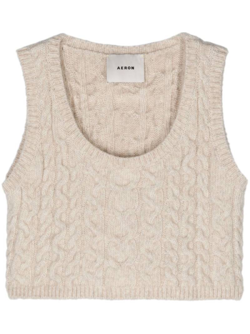 AERON Chancery cable-knit vest - White von AERON