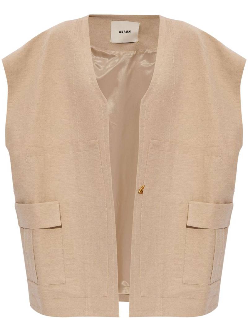 AERON Clearwater open-front waistcoat - Neutrals von AERON