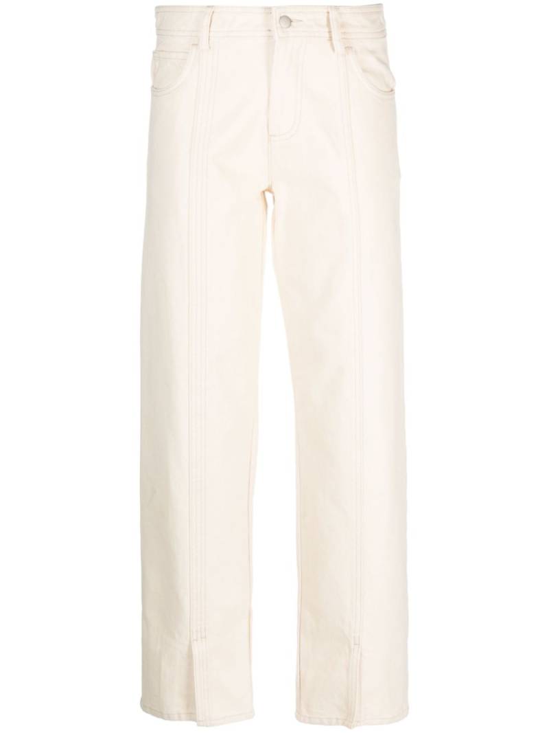 AERON Curl straight-leg cotton trousers - Neutrals von AERON