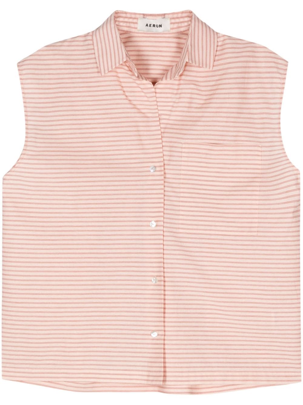 AERON Island sleeveless striped shirt - Pink von AERON