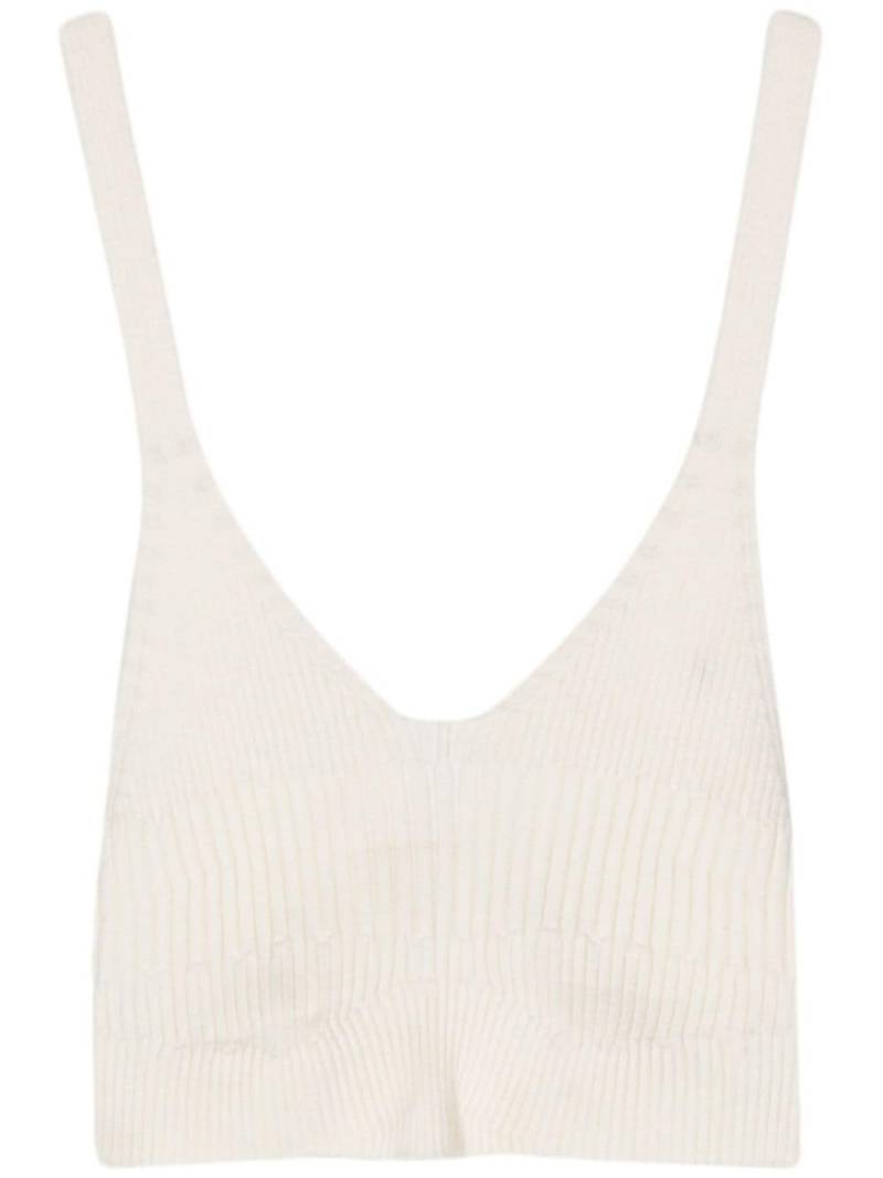 AERON Joan cropped knitted bralette - White von AERON