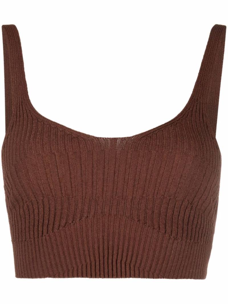 AERON Joan rib-knit crop top - Brown von AERON