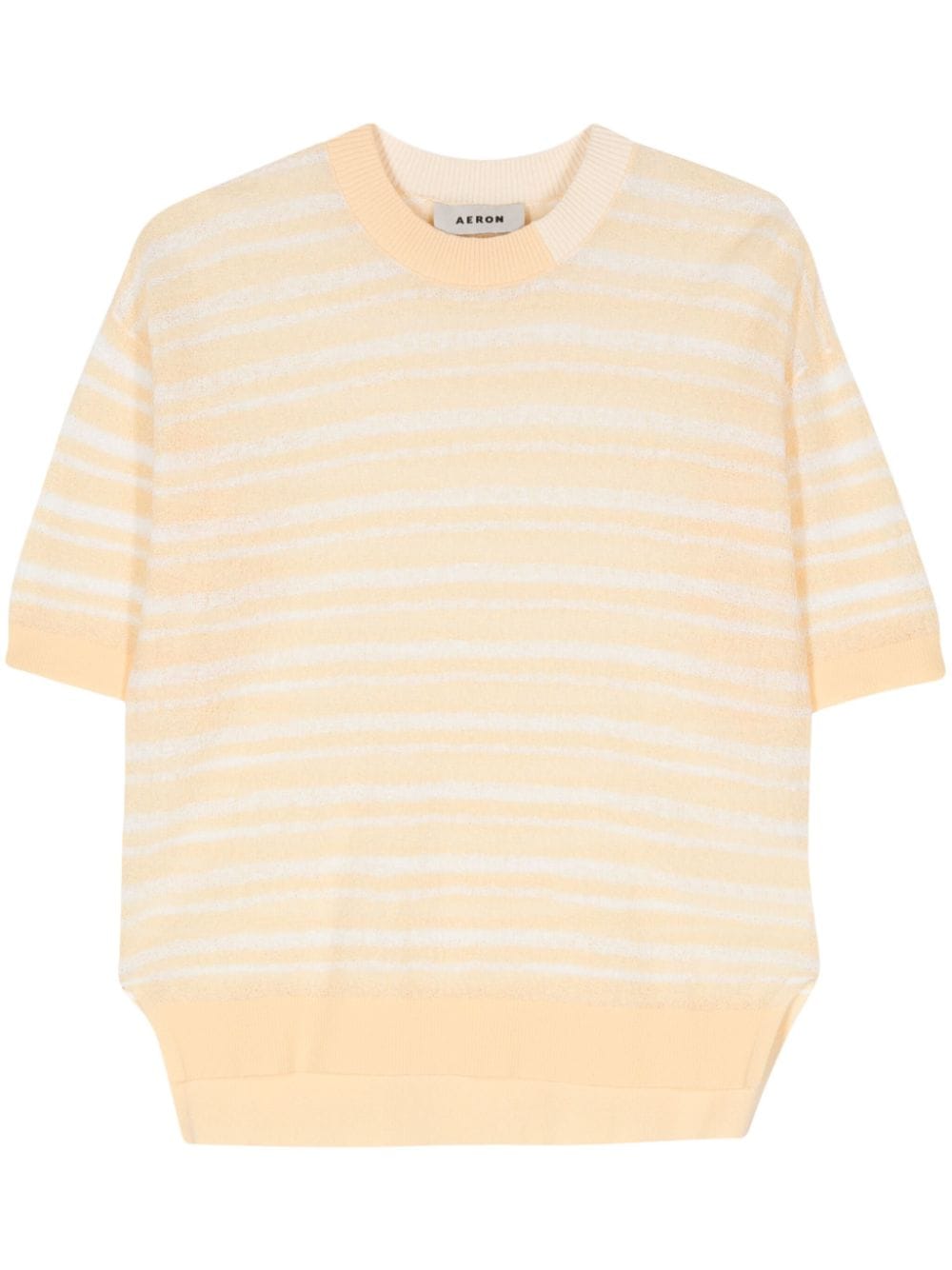 AERON Nimble striped knitted T-shirt - Yellow von AERON
