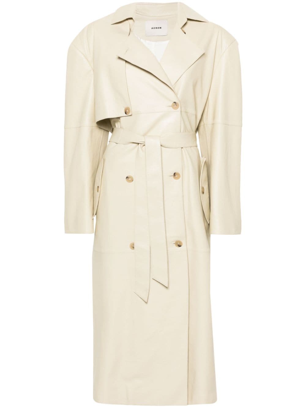 AERON Peggy leather trench coat - Neutrals von AERON