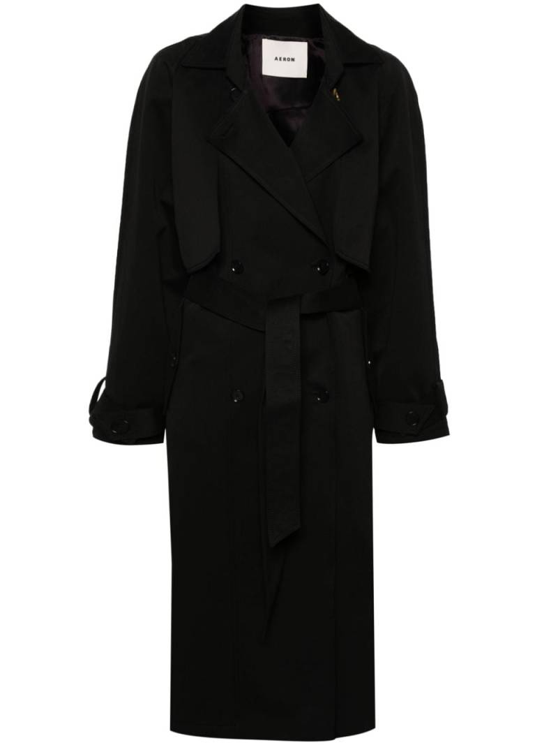 AERON Pippa double-breasted maxi coat - Black von AERON