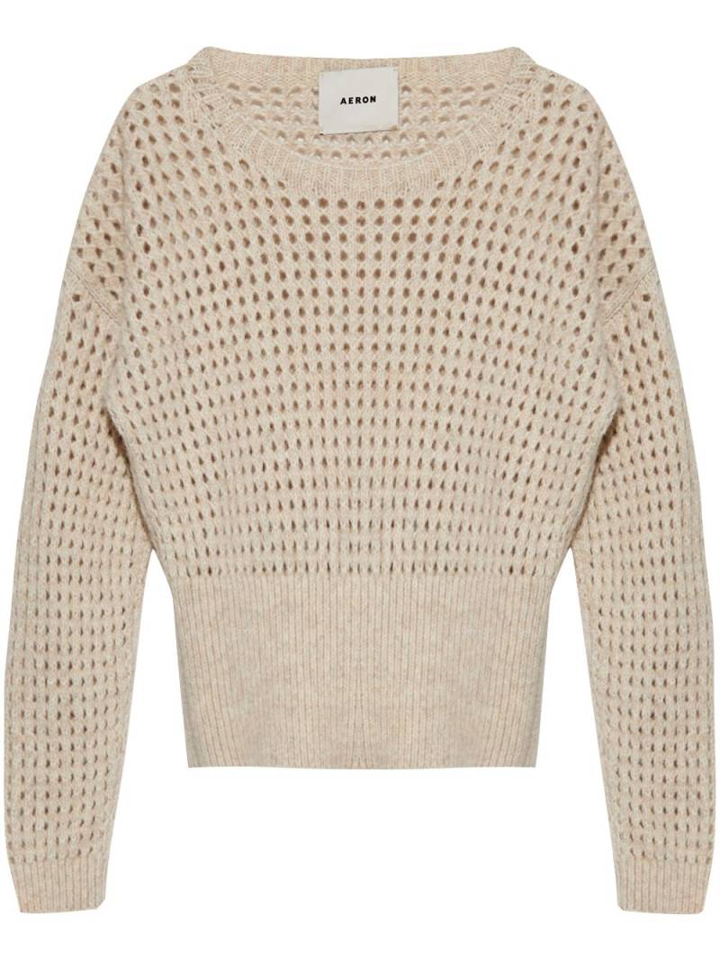 AERON Pontin open-knit jumper - Neutrals von AERON