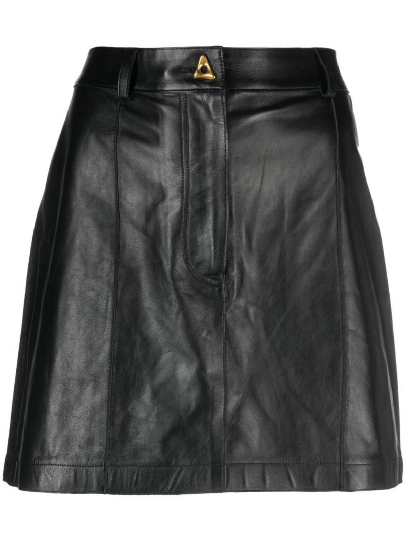 AERON Rudens leather miniskirt - Black von AERON