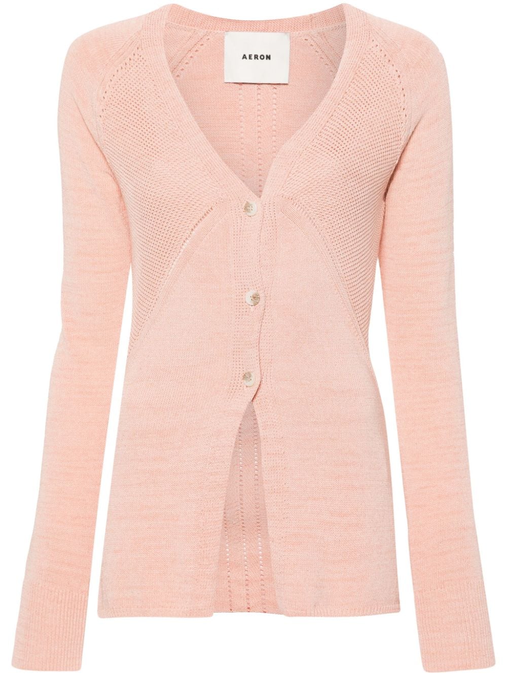 AERON V-neck knitted cardigan - Pink von AERON