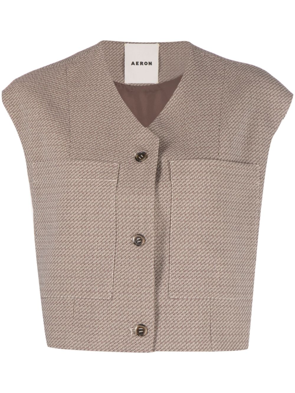 AERON Vine V-neck waistcoat - Brown von AERON