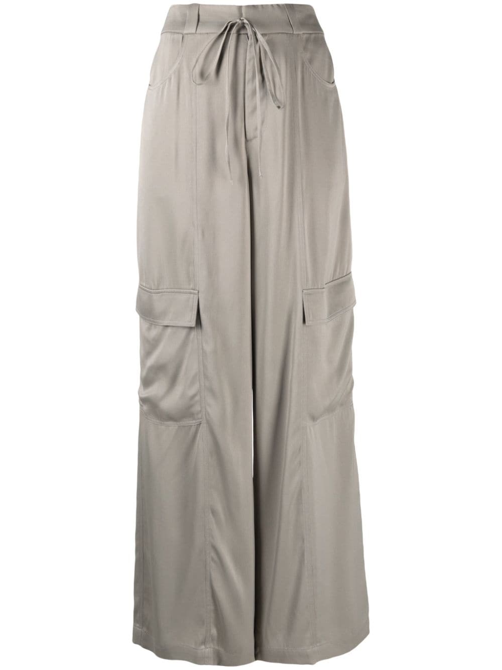 AERON cargo-pockets satin-finish trousers - Grey von AERON