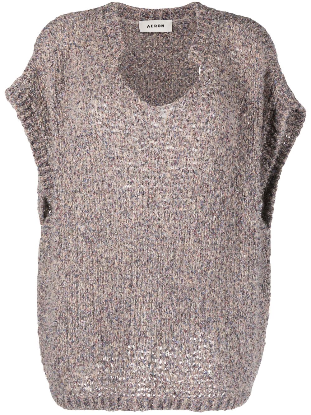 AERON mélange-effect knitted top - Grey von AERON