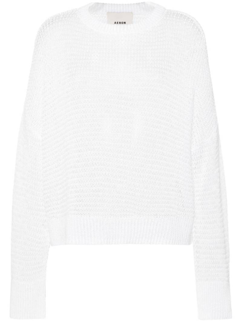 AERON open-knit jumper - White von AERON