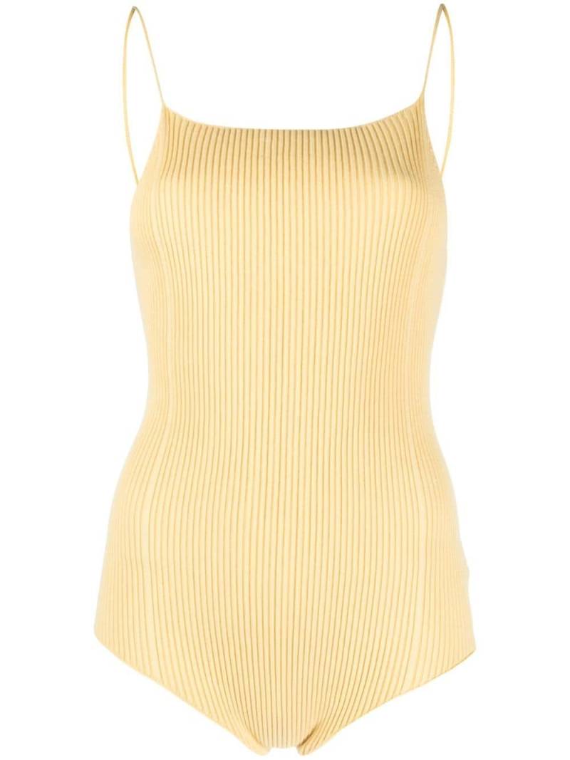 AERON ribbed-knit bodysuit - Yellow von AERON