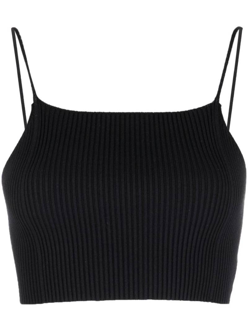 AERON ribbed-knit camisole crop top - Black von AERON