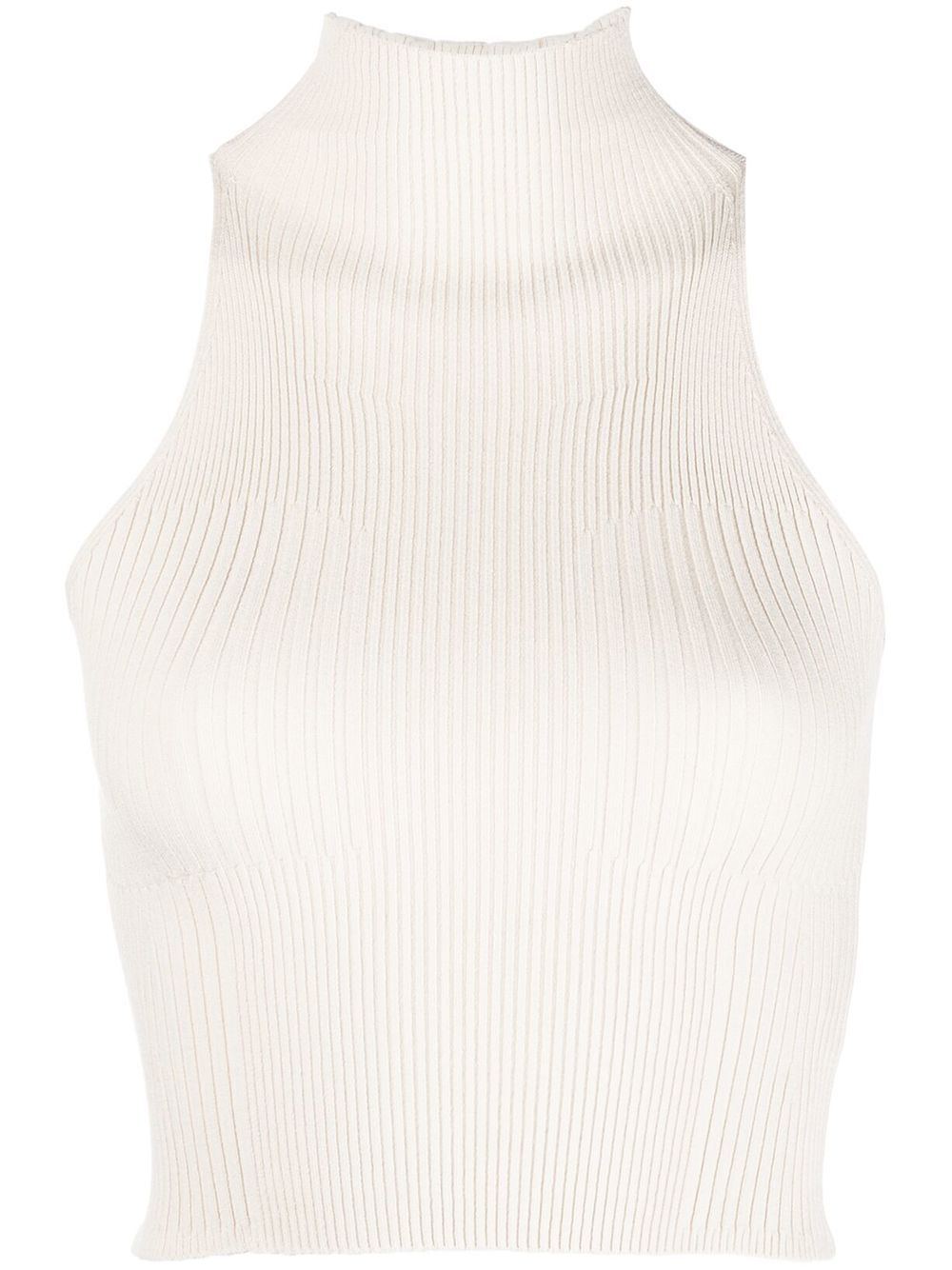 AERON ribbed-knit roll neck top - Neutrals von AERON