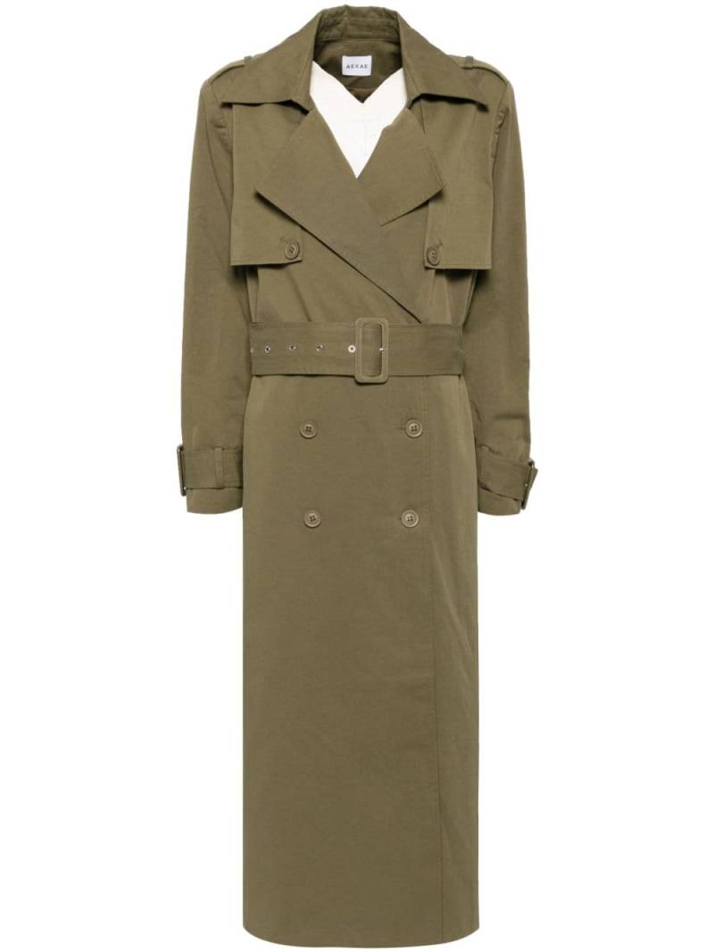 AEXAE cargo trench coat - Green von AEXAE