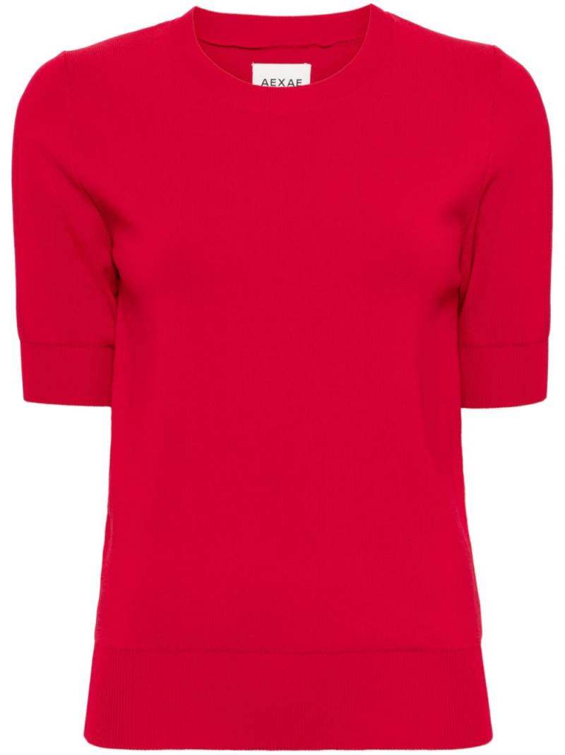 AEXAE knitted short-sleeves T-shirt - Red von AEXAE