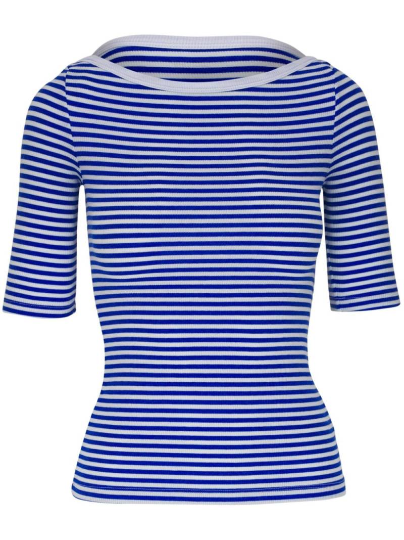 AG Jeans striped ribbed-knit top - Blue von AG Jeans