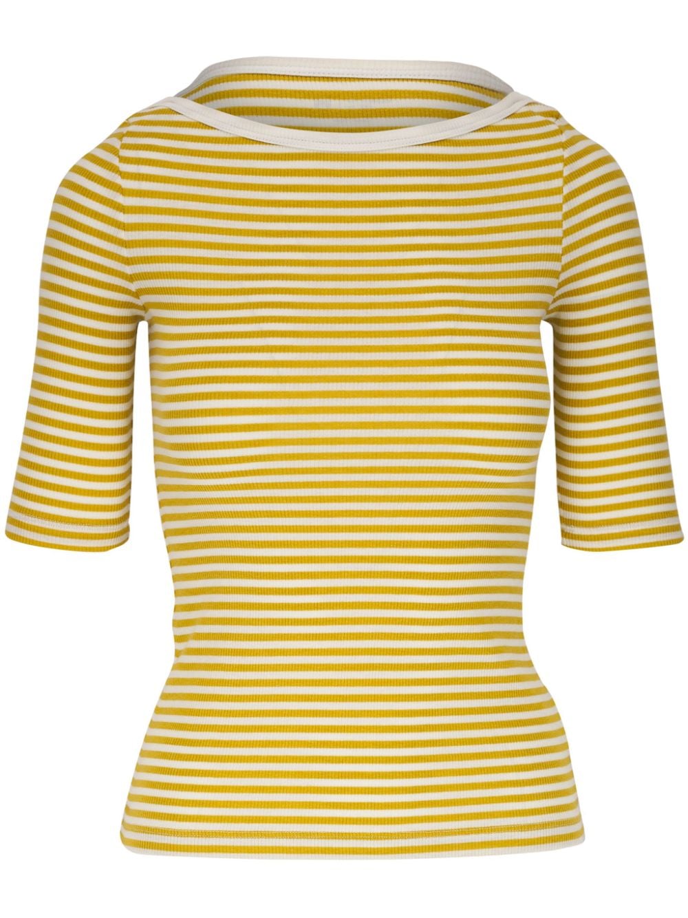 AG Jeans striped ribbed-knit top - Yellow von AG Jeans