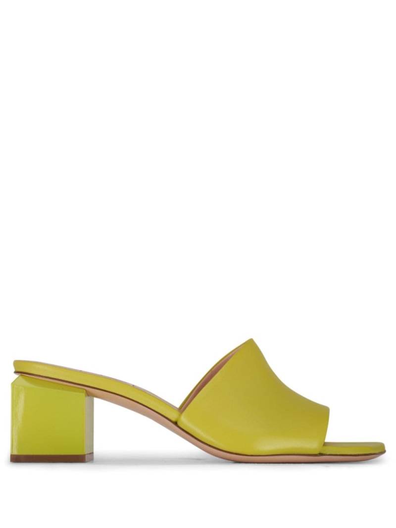 AGL Angie 65mm leather mules - Green von AGL