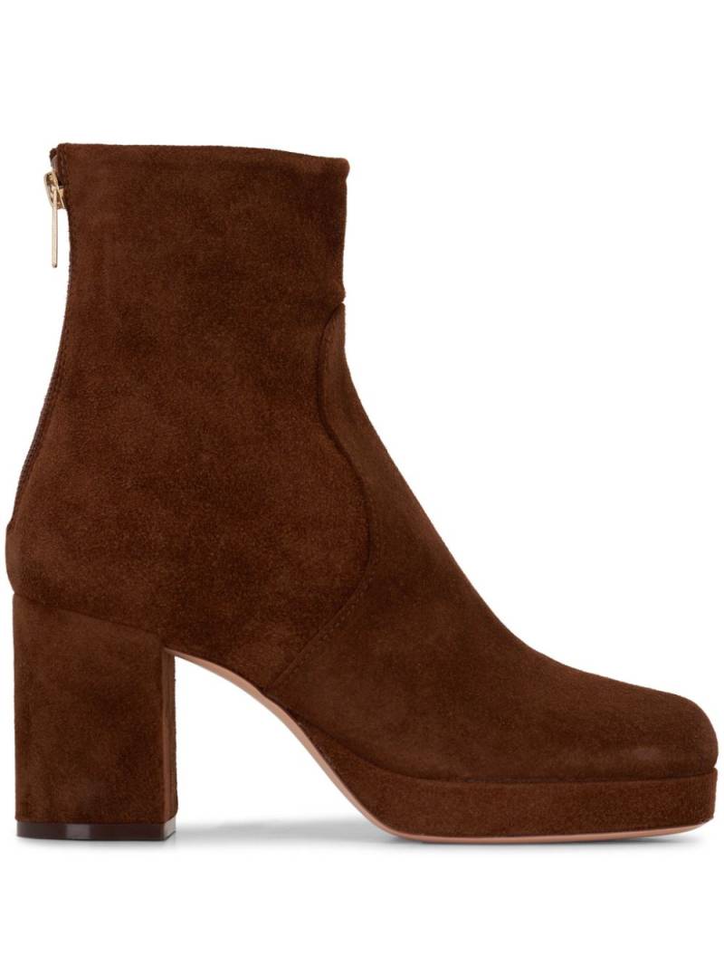 AGL Betty 80mm platform boots - Brown von AGL