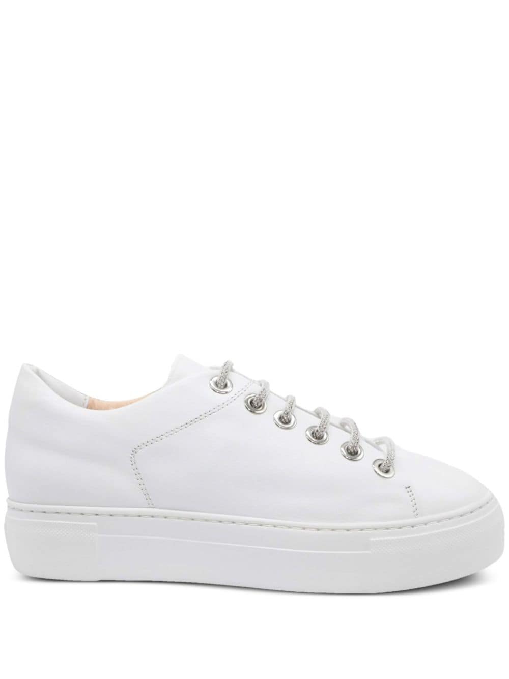 AGL Crystal leather sneakers - White von AGL