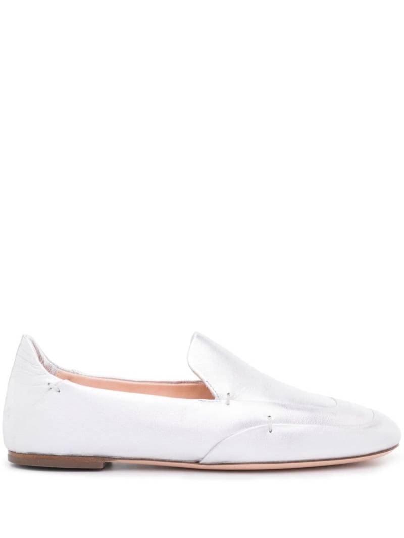 AGL Dana panelled leather loafers - Silver von AGL