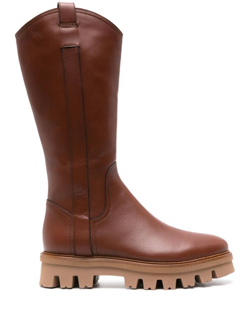 AGL Natalia 30mm leather boots - Brown von AGL