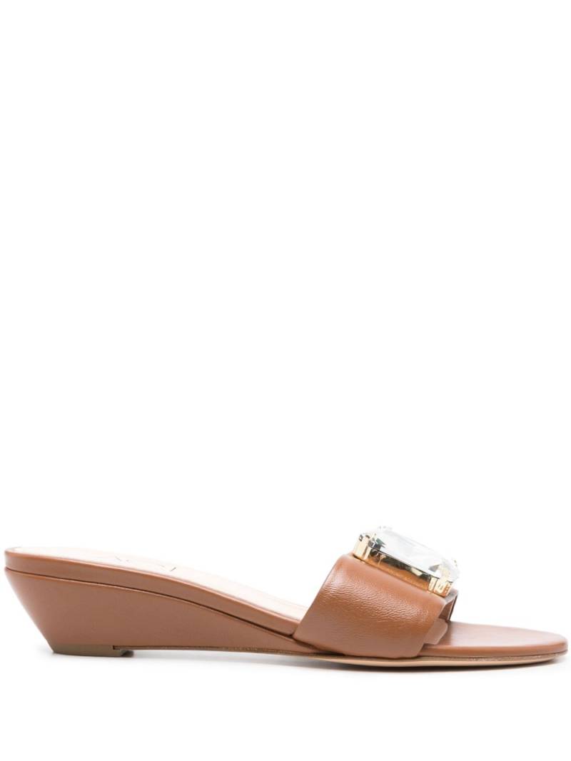 AGL Wenda crystal-embellished mules - Brown von AGL