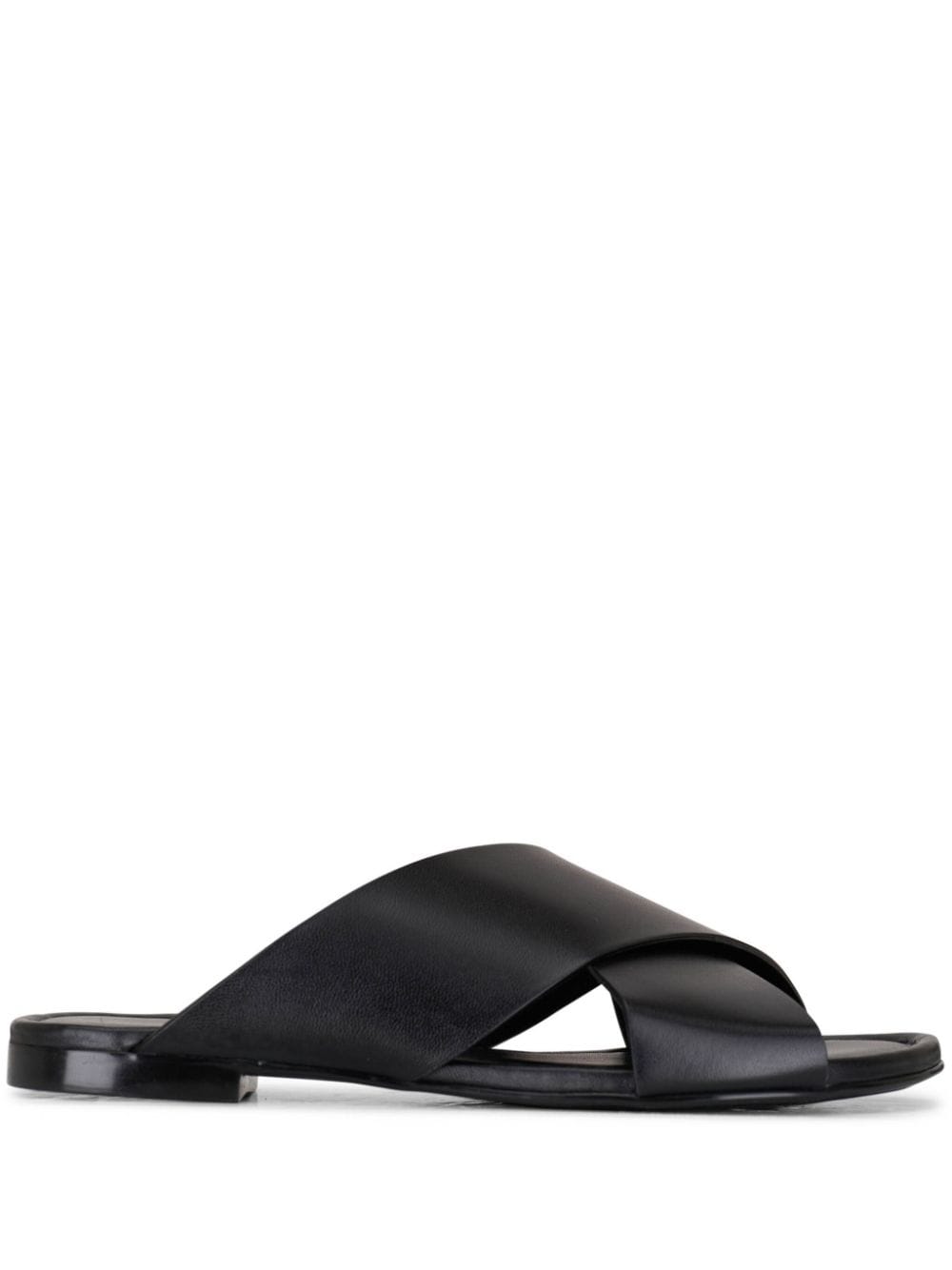 AGL criss-cross leather slides - Black von AGL