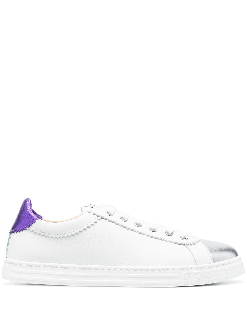 AGL panelled low-top sneakers - White