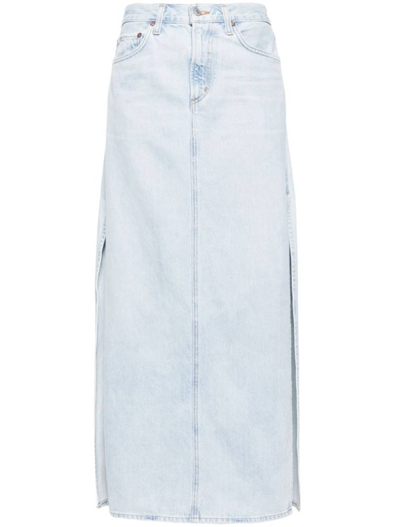 AGOLDE Astrid denim maxi skirt - Blue von AGOLDE