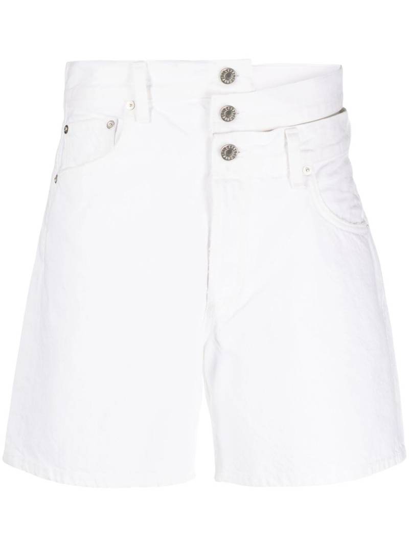 AGOLDE cut-out denim shorts - White von AGOLDE